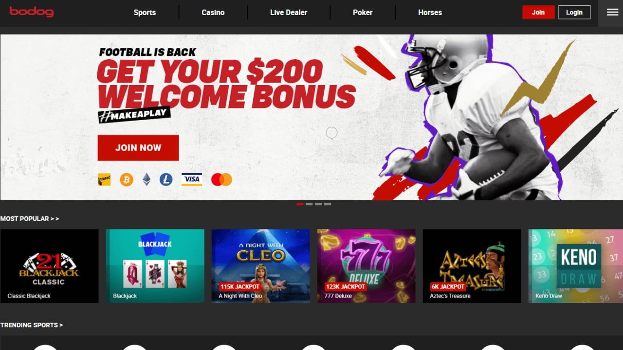 Bodog Online Casino Bonuses