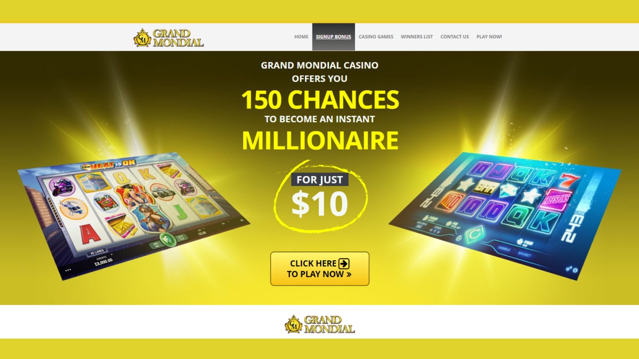 Grand Mondial Online Casino Bonuses