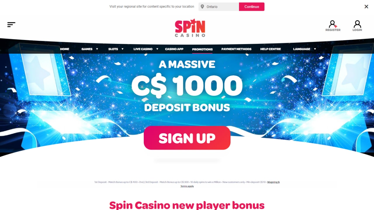 Spin Casino Bonuses