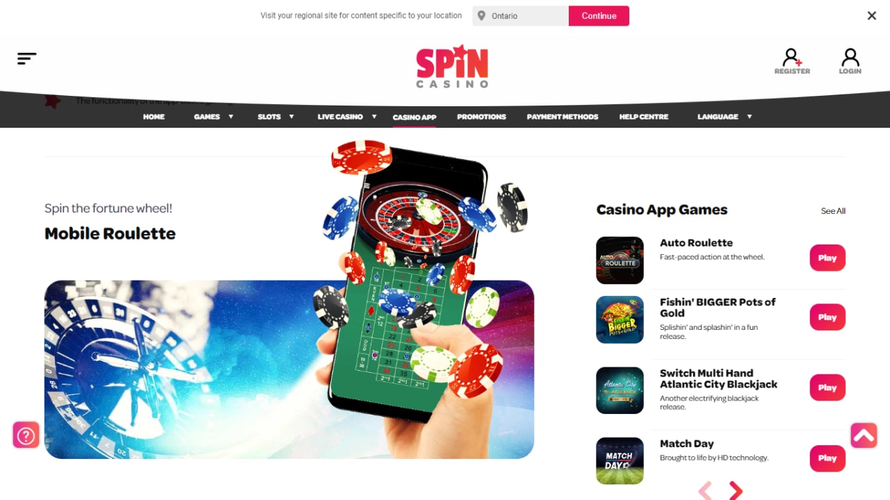 Spin Casino Mobile