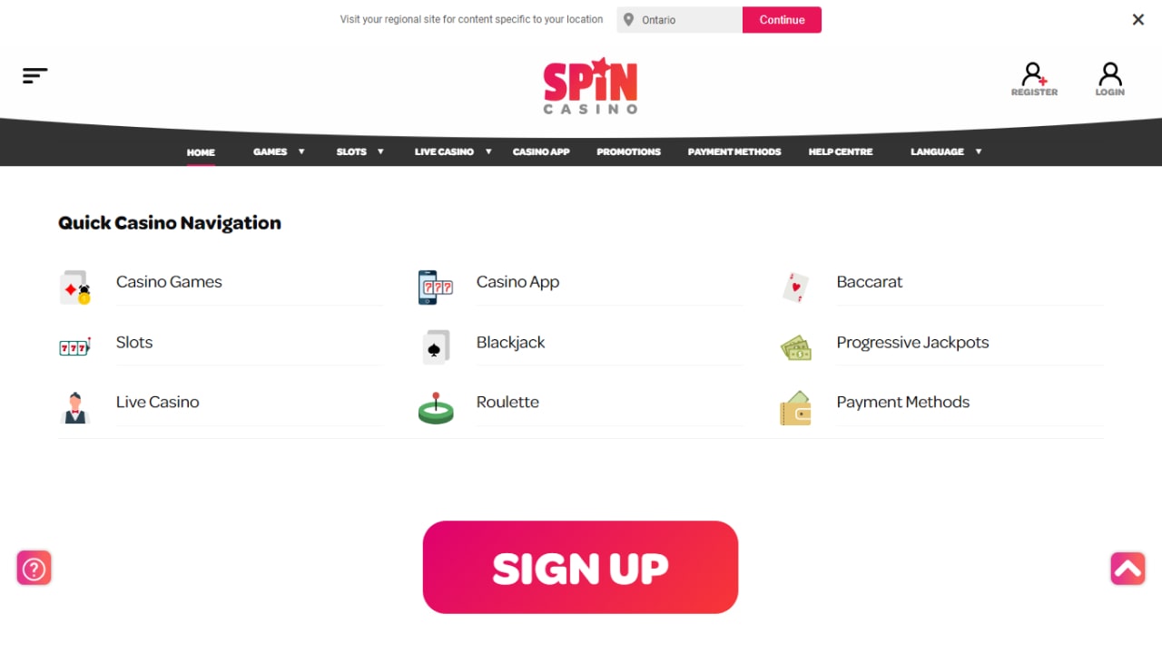 Spin Casino Online Canada