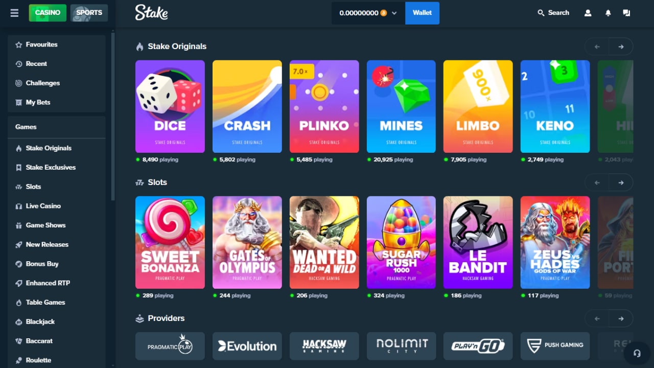 Stake online casino games