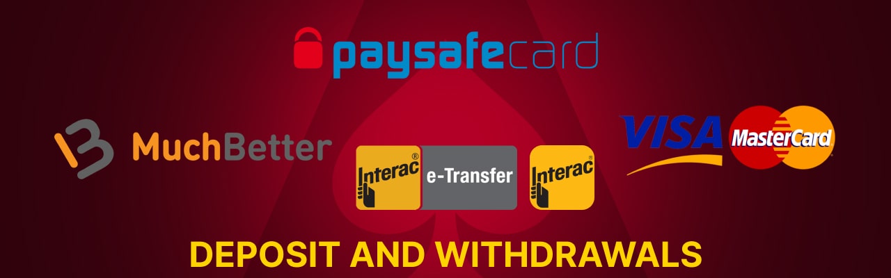 Deposit and withdrawals for casinodays