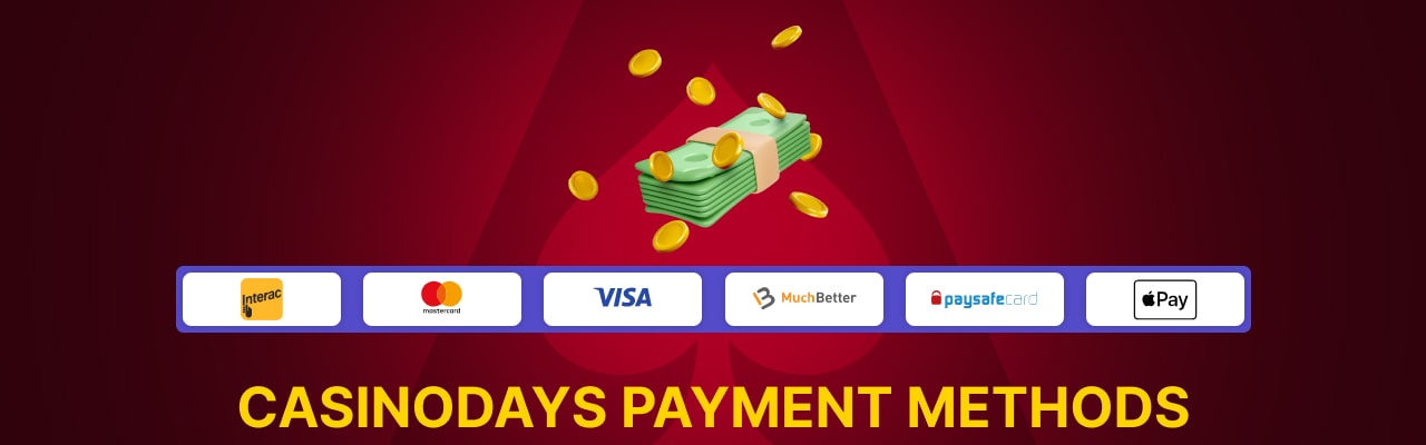 Casinodays payment methods