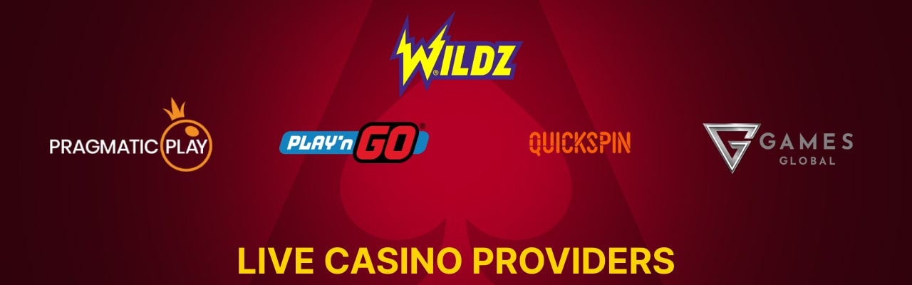 Live casino providers for wildz casino