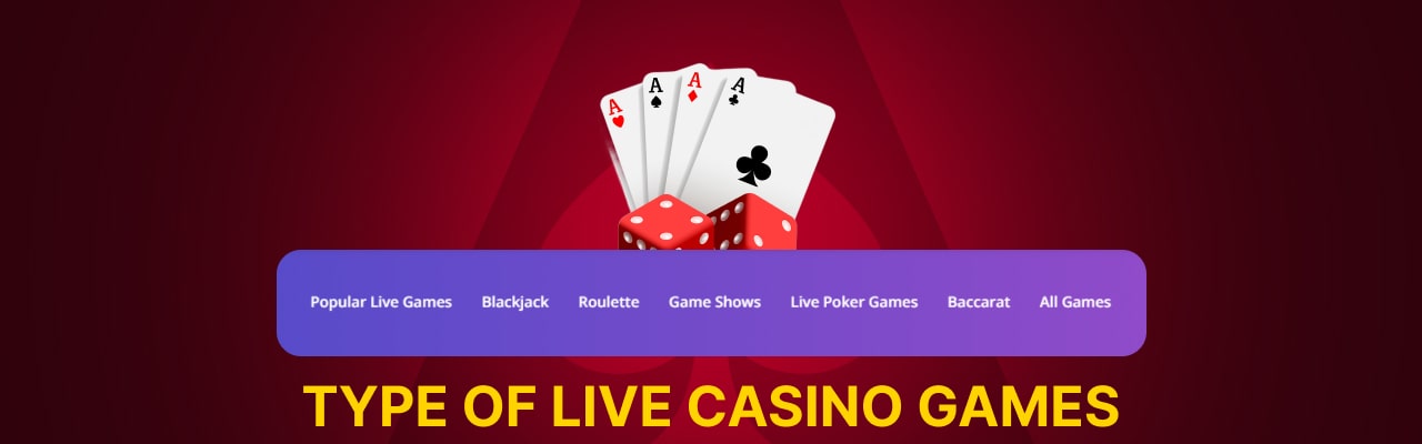 Type of live casino games