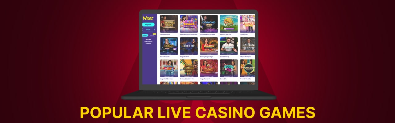 Wildz live casino games